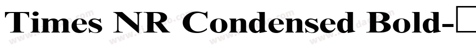 Times NR Condensed Bold字体转换